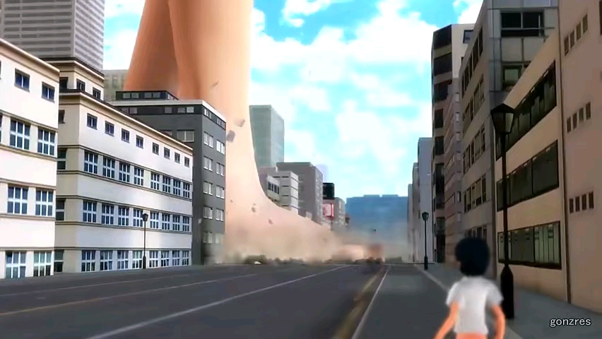 [图]MMD giantess_巨大娘散歩 _裸足版_Giantess taking a walk _bare...