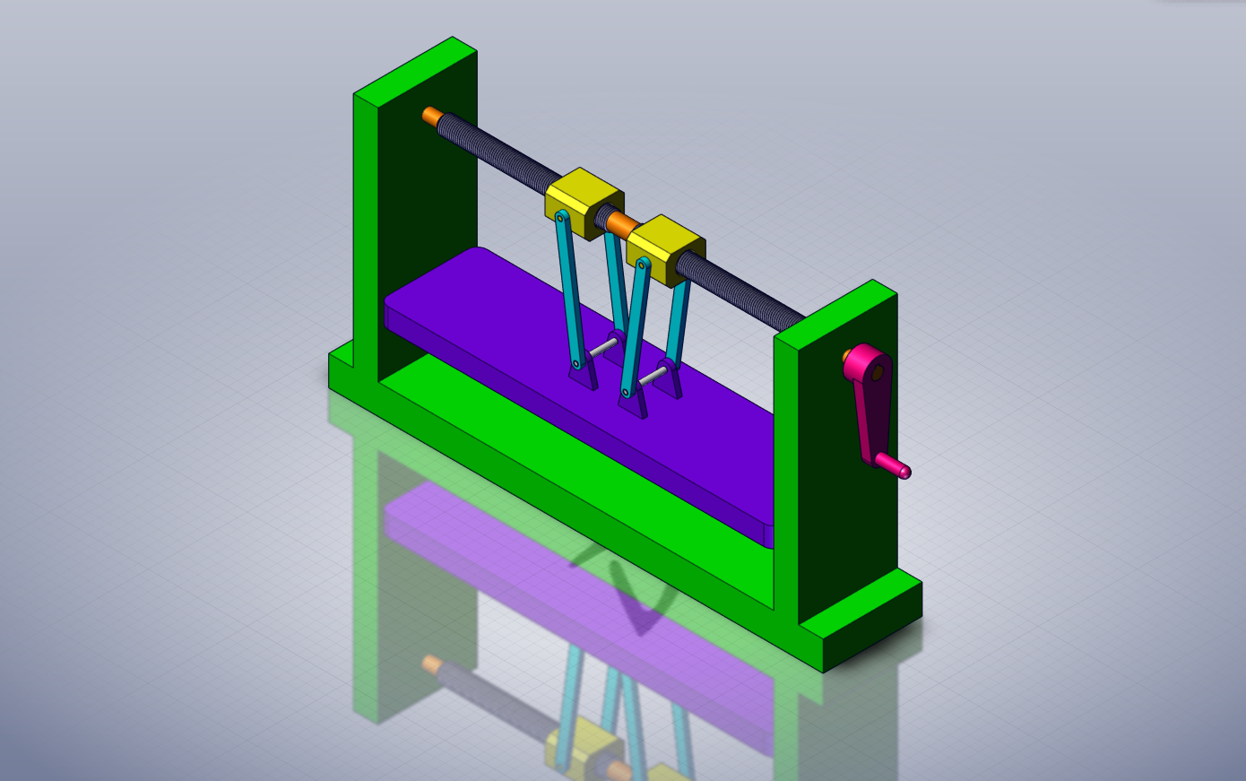 杠杆螺旋压力机构动画
