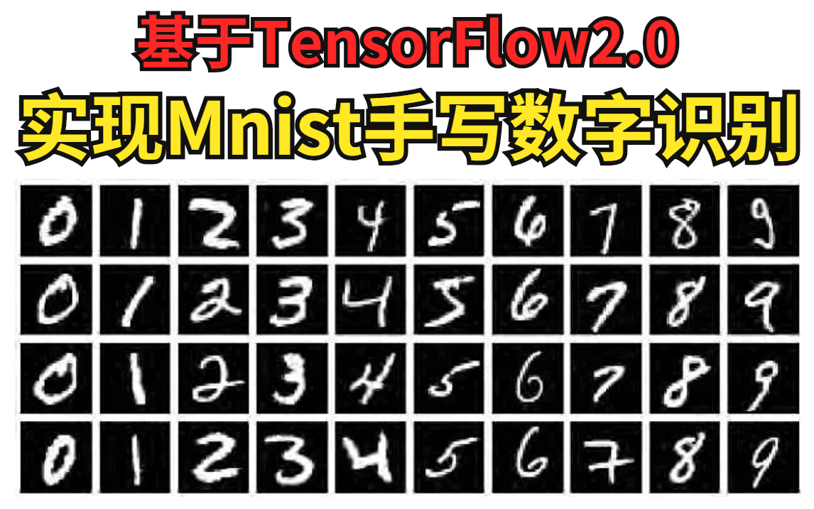 【Mnist手写数字识别】基于TensorFlow:CNN卷积神经网络代码讲解Mnist数据集!(图像识别/深度学习/神经网络/机器学习)哔哩哔哩bilibili