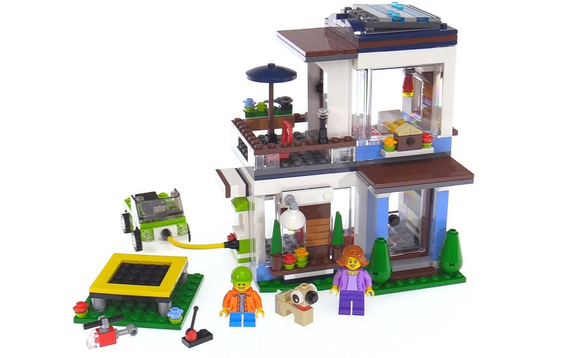 乐高 lego 31068 创意百变3合1 现代独栋别墅住宅 2017速拼评测