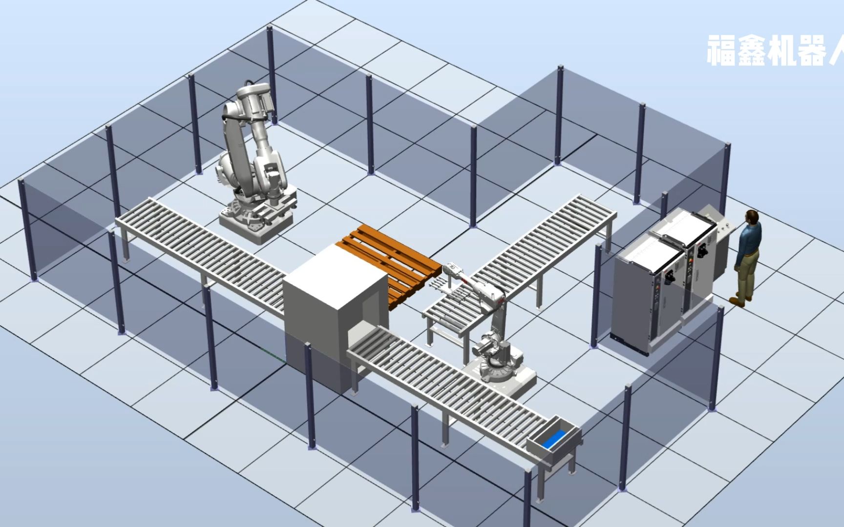 abb机器人化肥袋装箱码垛设计robotstudio