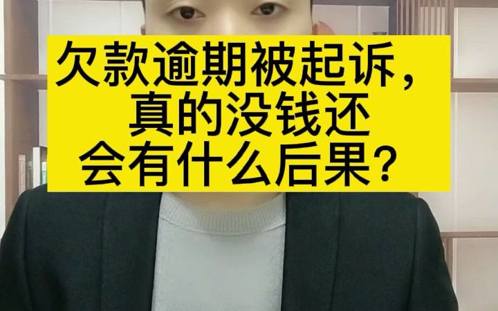 欠款逾期被起诉,真的没钱还会有什么后果?哔哩哔哩bilibili