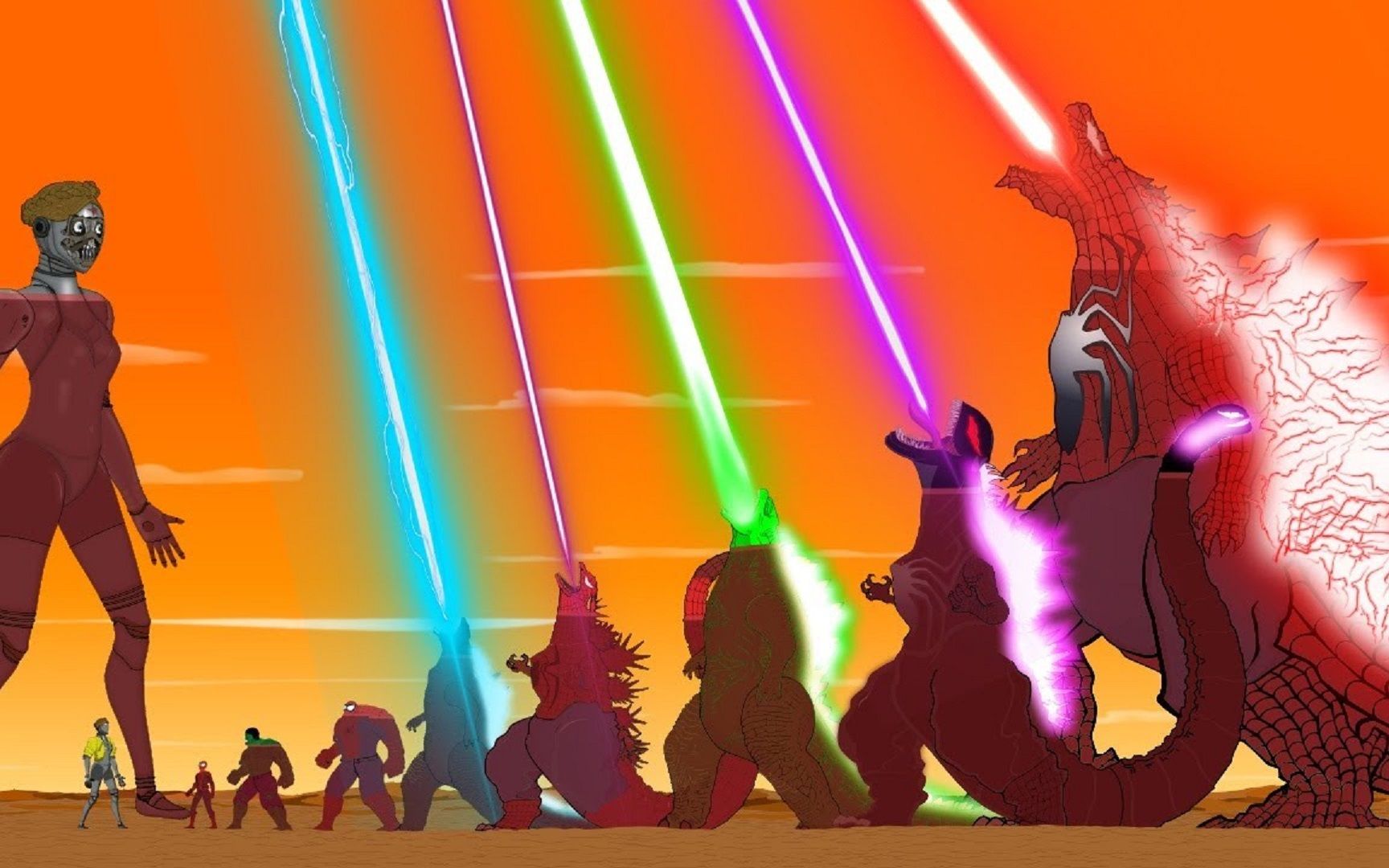 地球哥斯拉 蜘蛛哥斯拉vs机械先驱