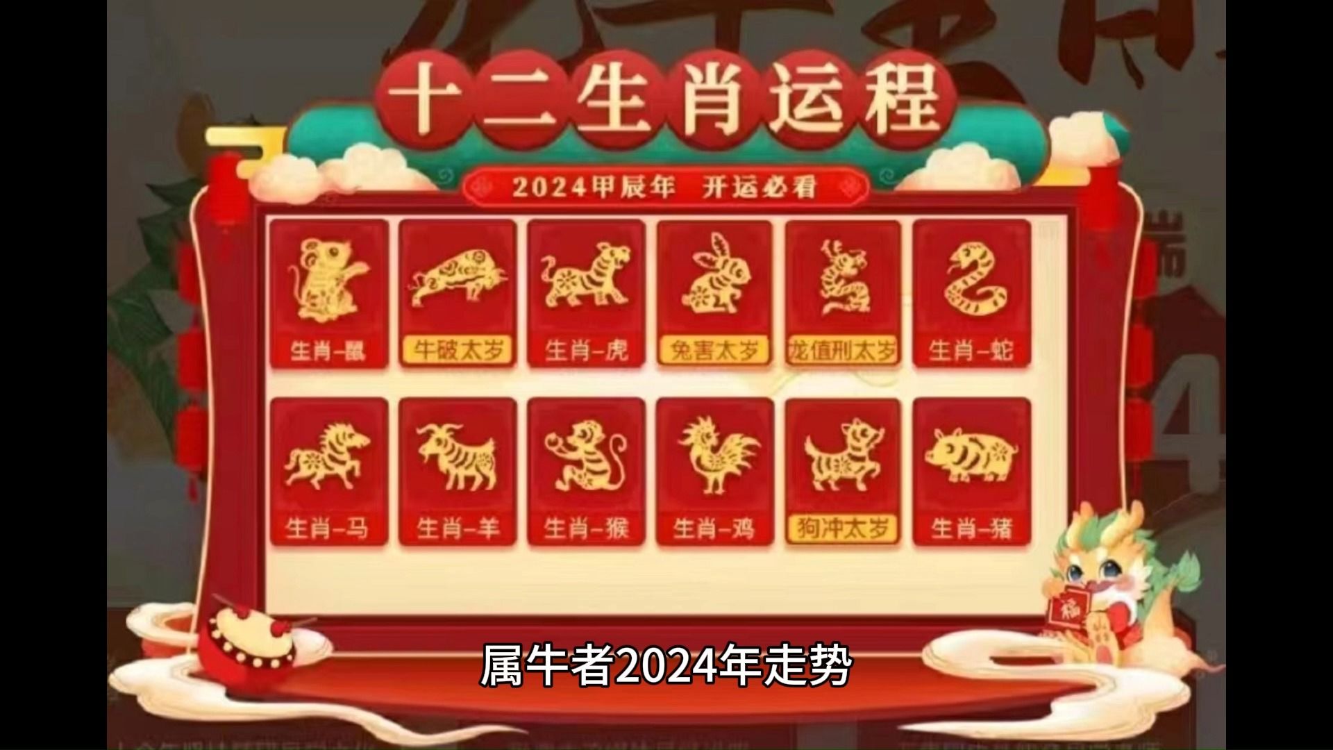 2024年甲辰龙年——生肖牛运程