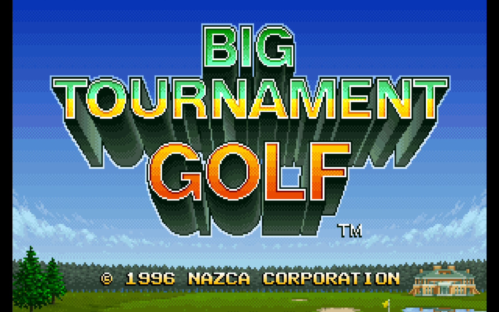 街机《大联盟高尔夫锦标赛》打出高尔夫球直接进洞的画面