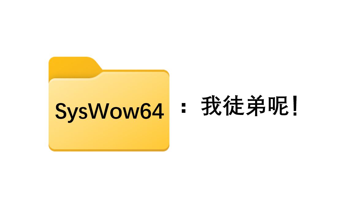 SysWow64:我徒弟呢!哔哩哔哩bilibili