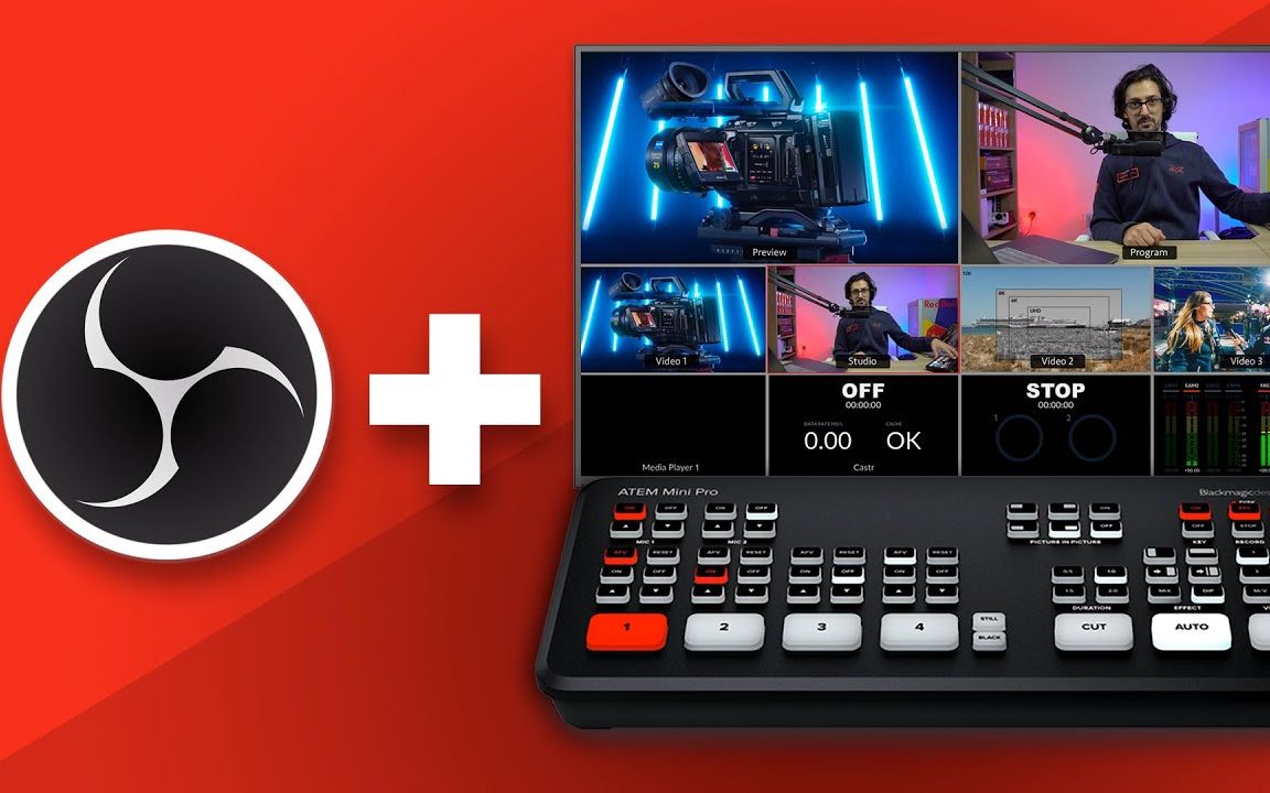 如何在atem mini上播放视频 obs设置 提示