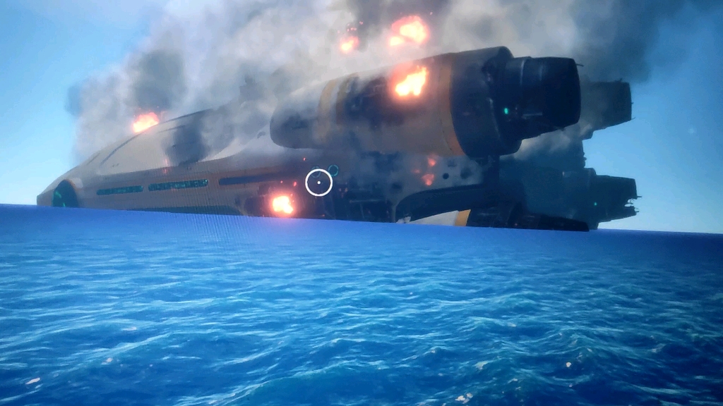 深海迷航第一次看极光号爆炸.