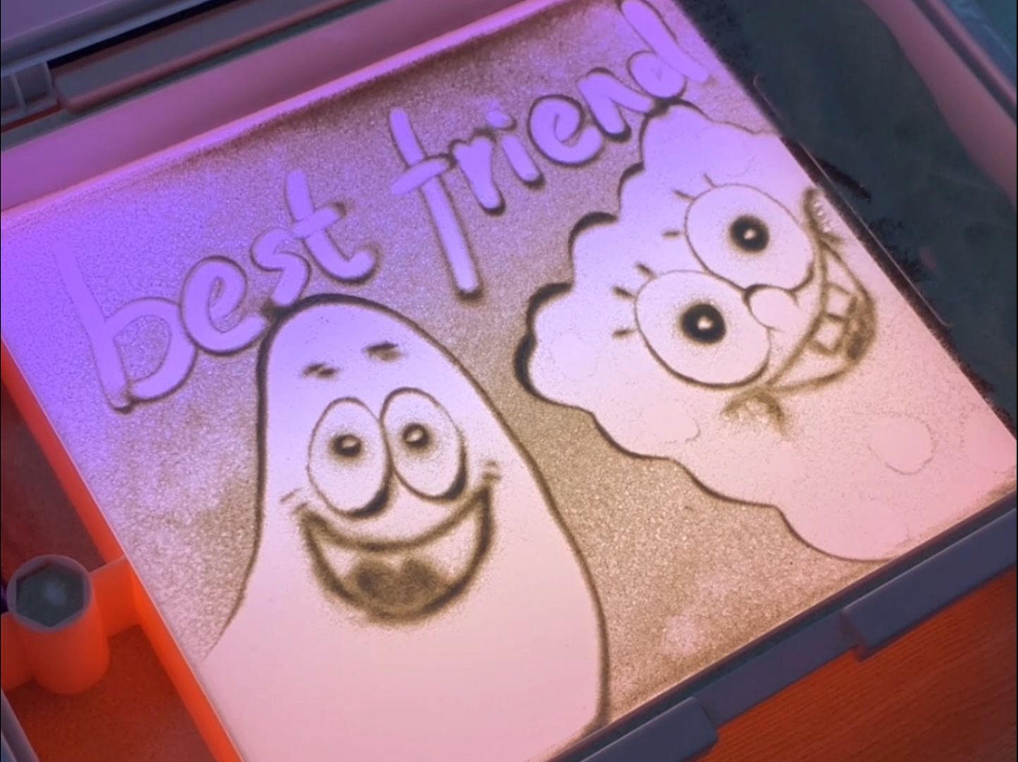 沙画教学|海绵宝宝和派大星