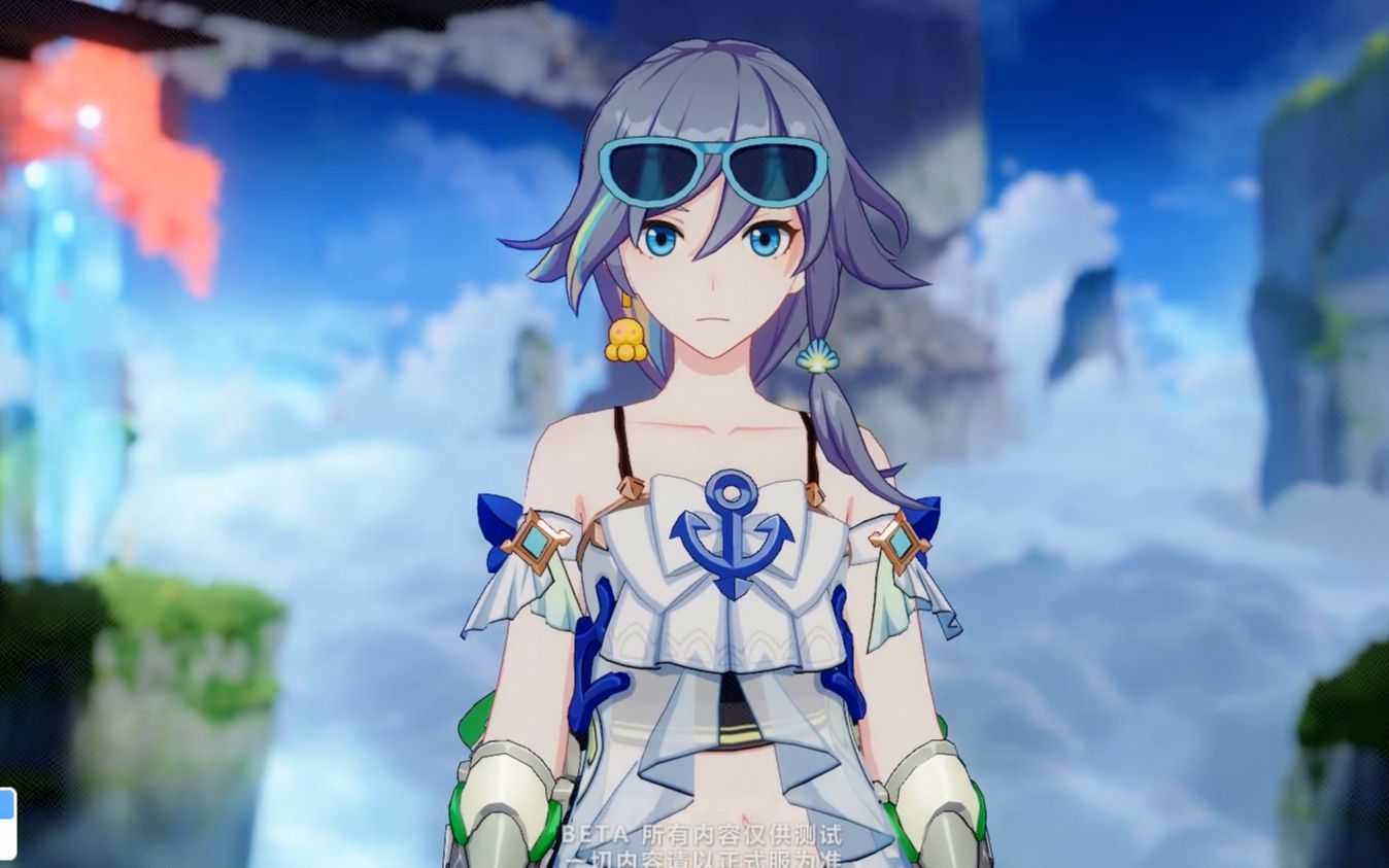 【崩坏3】果然可怜的过气月轮泳装没特效_崩坏3