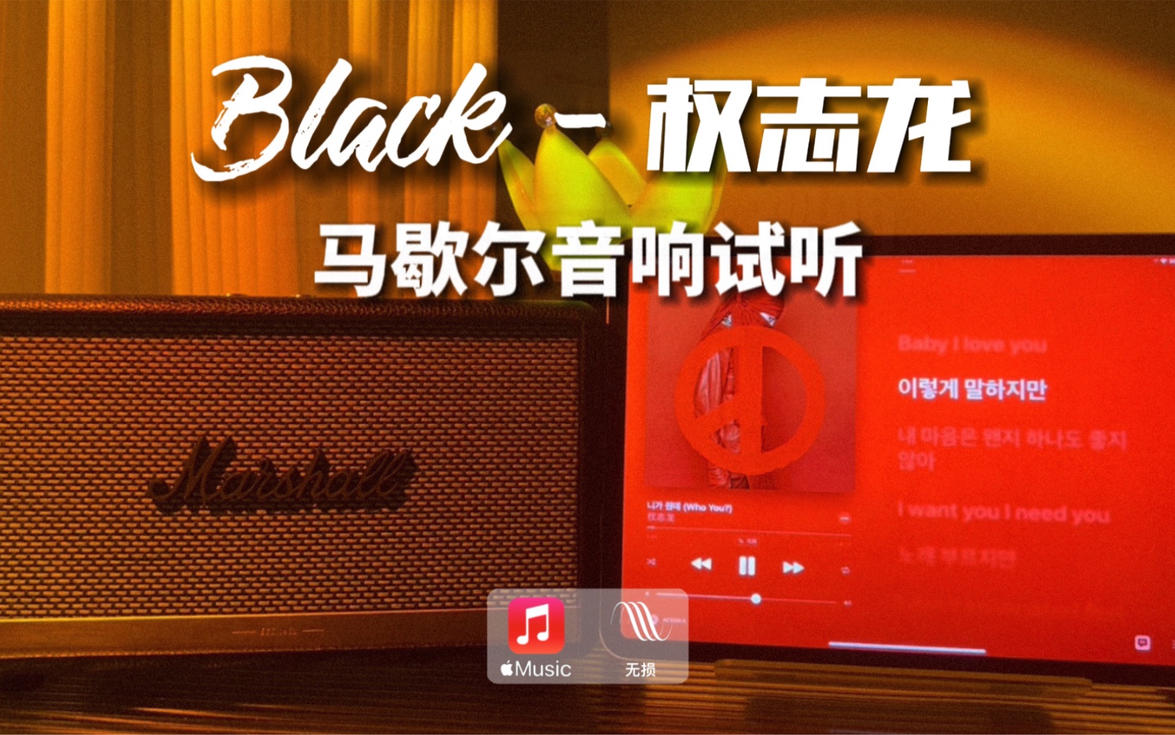 马歇尔音响试听|Black(ft.Sky Ferreira) 权志龙 GDragon哔哩哔哩bilibili