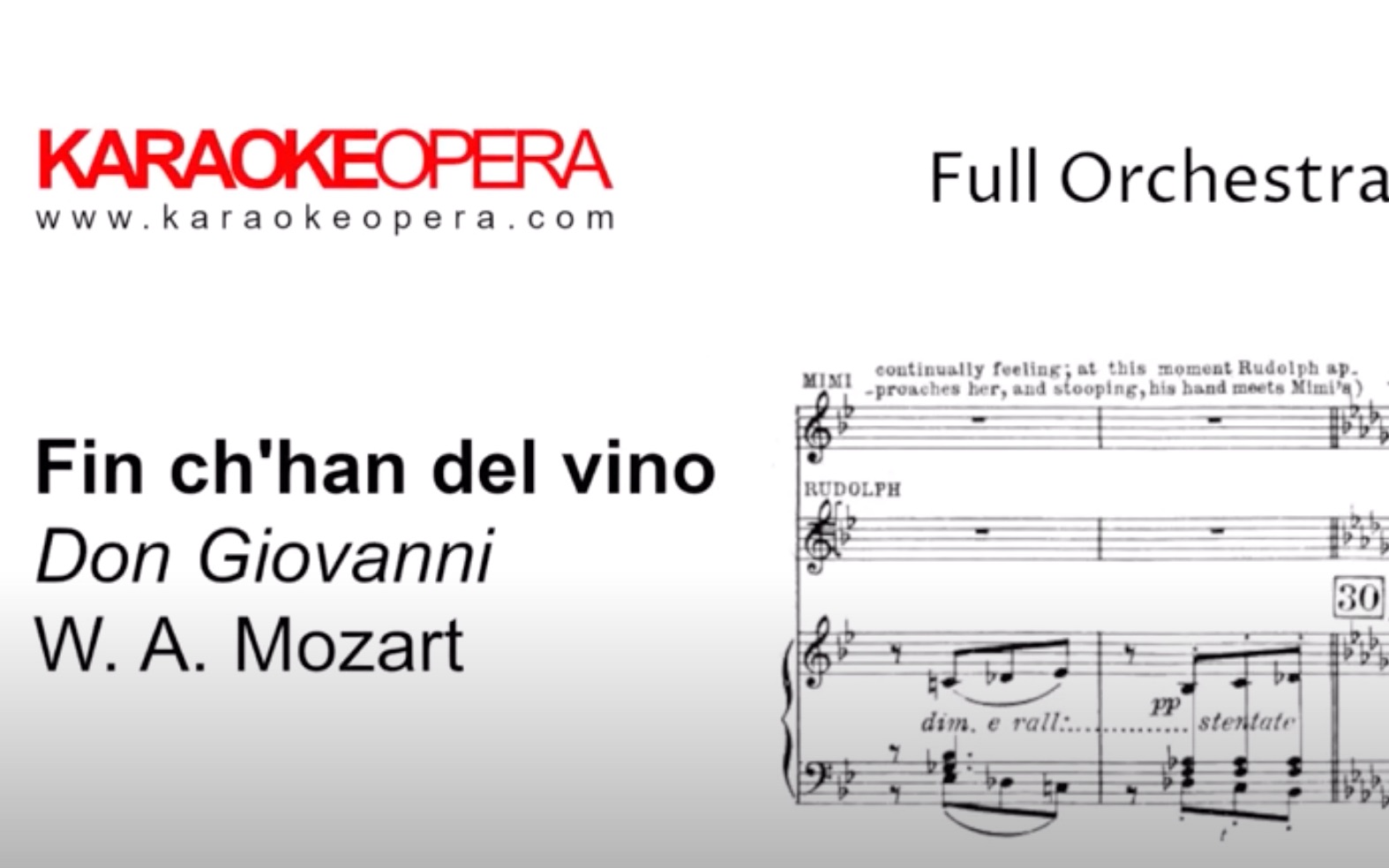 [图]Fin ch'han dal vino让大家痛饮狂欢-Don Giovanni-Mozart-乐队