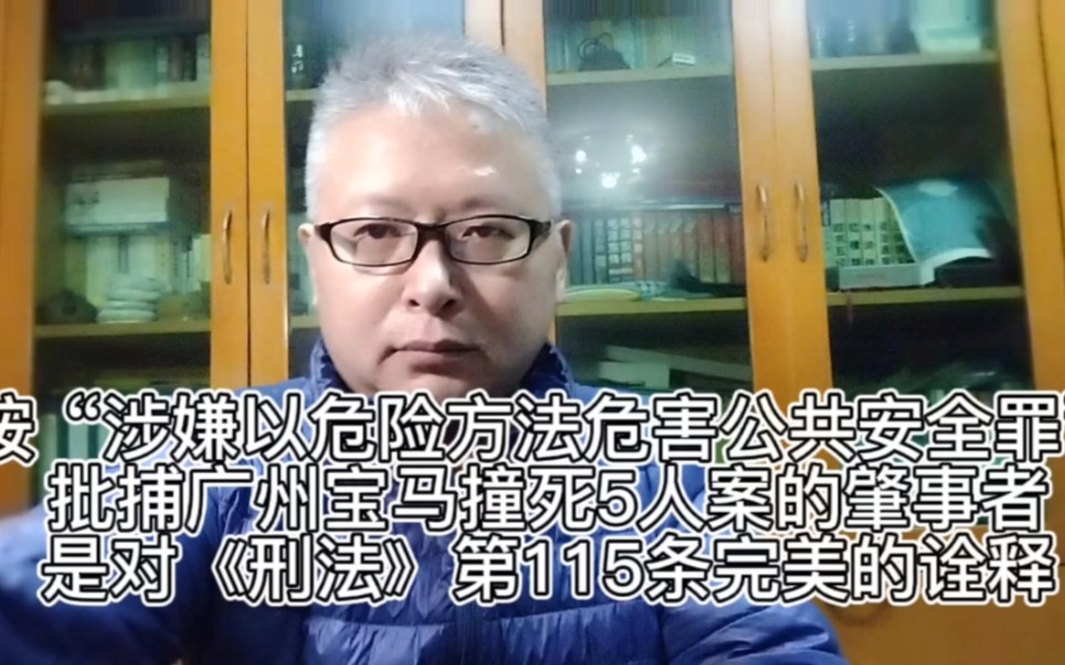 按“涉嫌以危险方法危害公共安全罪”批捕广州宝马撞死5人案的肇事者是对《刑法》第115条完美的诠释哔哩哔哩bilibili