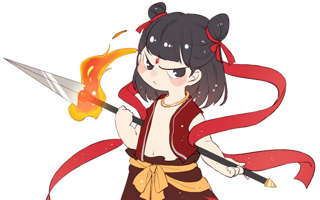 【板绘】从线稿到平涂 你见过这样的q版哪吒吗_哔哩哔哩 (゜-゜)つロ