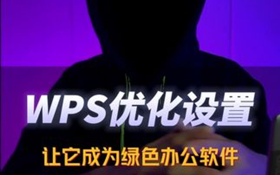 如果你电脑上安装了WPS,一定要做好这些优化设置,让它成为真正绿色好用的办公软件!哔哩哔哩bilibili