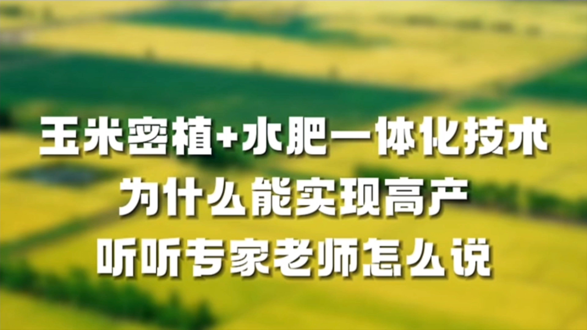 𐟌𝧎‰米密植+水肥一体化精准调控技术为什么能实现高产❓[抱拳]听听专家老师怎么说……哔哩哔哩bilibili