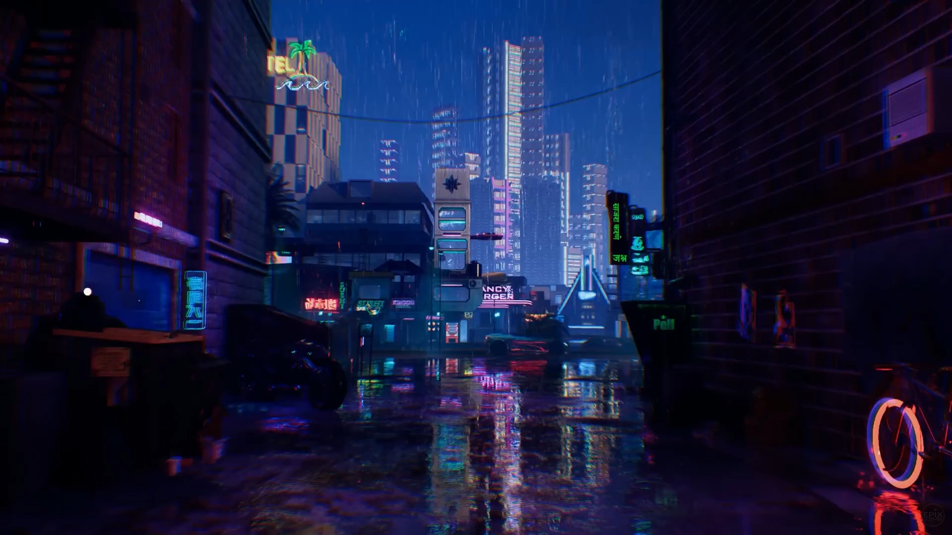 cyberpunk night city walk 