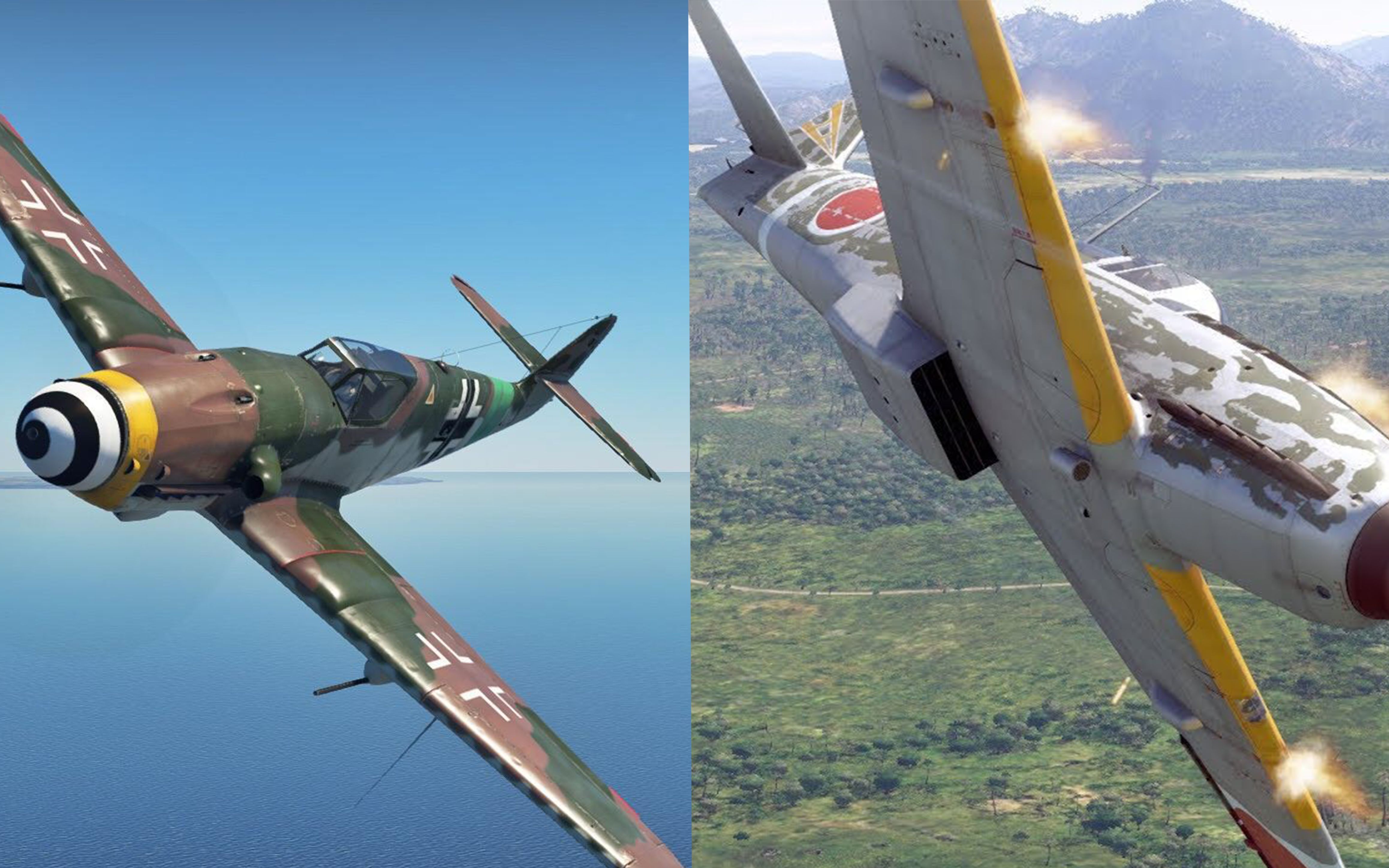 [战争雷霆】bf109k4 ki61飞燕防御机动击杀片段