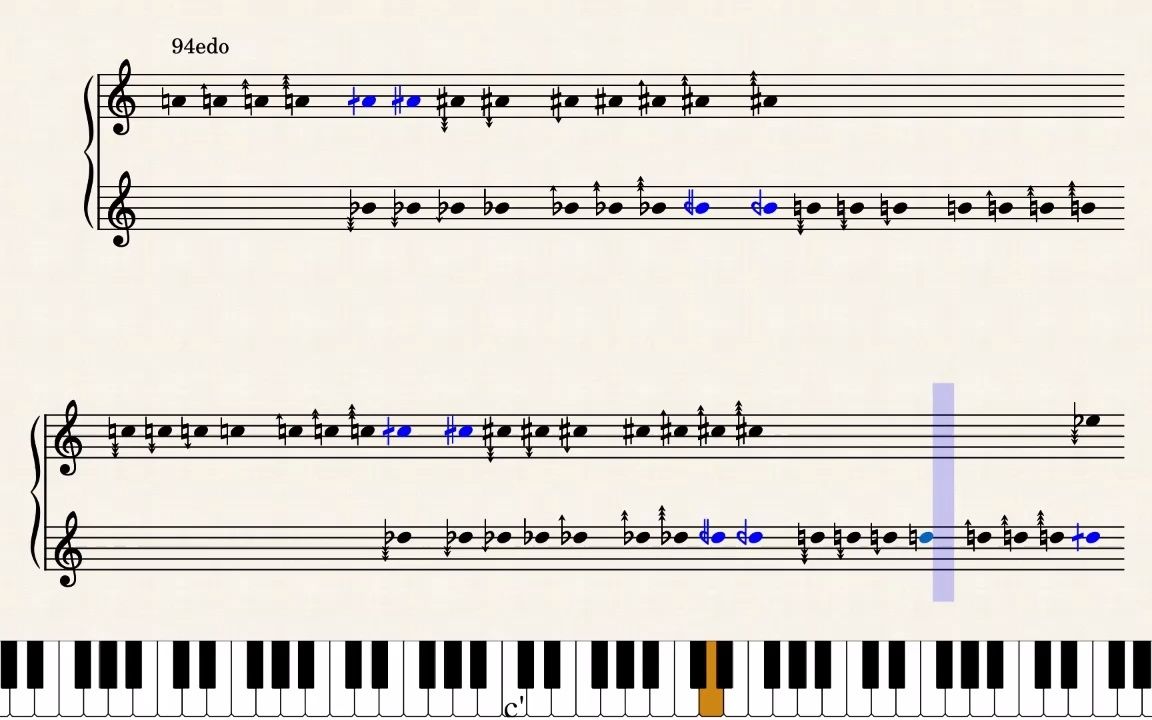 94平均律Musescore记谱示例哔哩哔哩bilibili