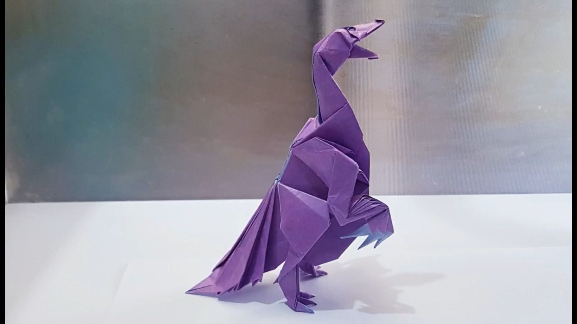 【ouwen tjen】镰刀龙(下)折纸教程origami therizinosaurus - yoo