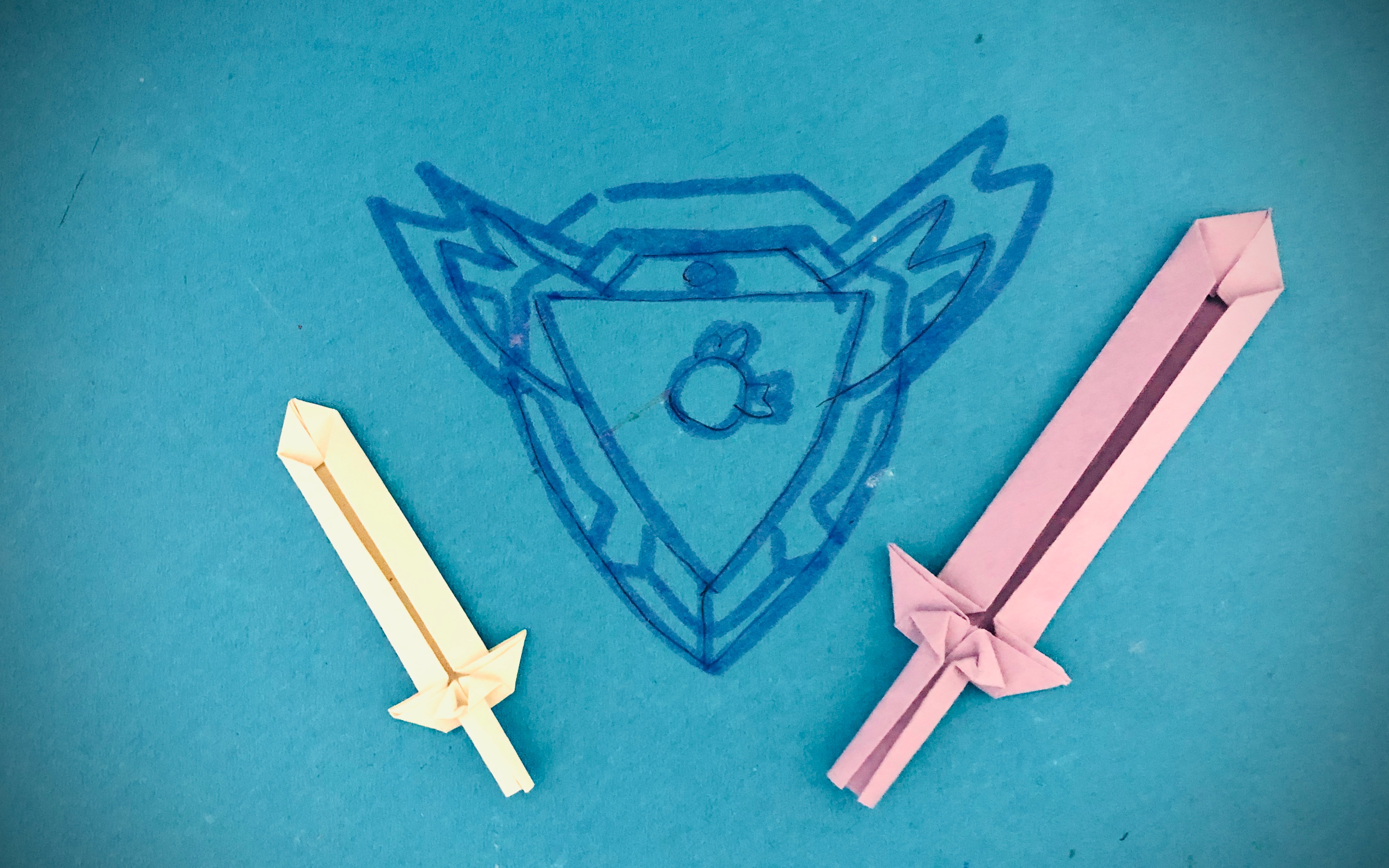 【小k折纸】只需半张纸就能制作的宝剑!so easy!(原创)