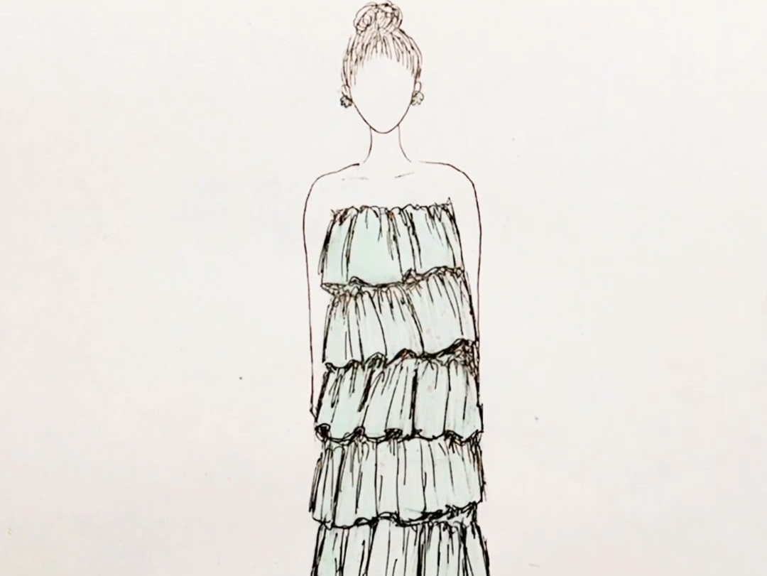 服装手绘过程