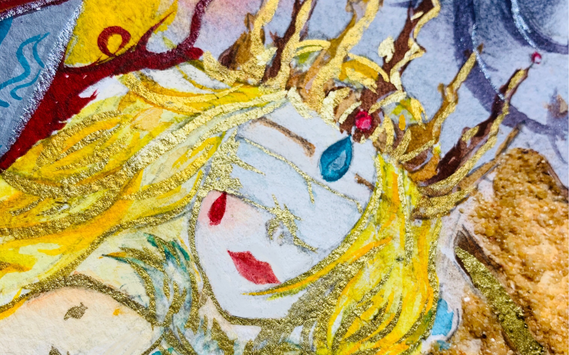 水彩想看天使如何断翼天使断翼绘画过程