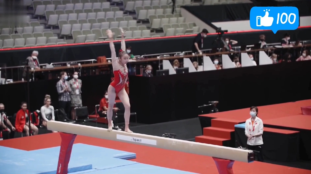 罗蕊2021世锦赛赛台平衡木(个人最佳踺子后直)