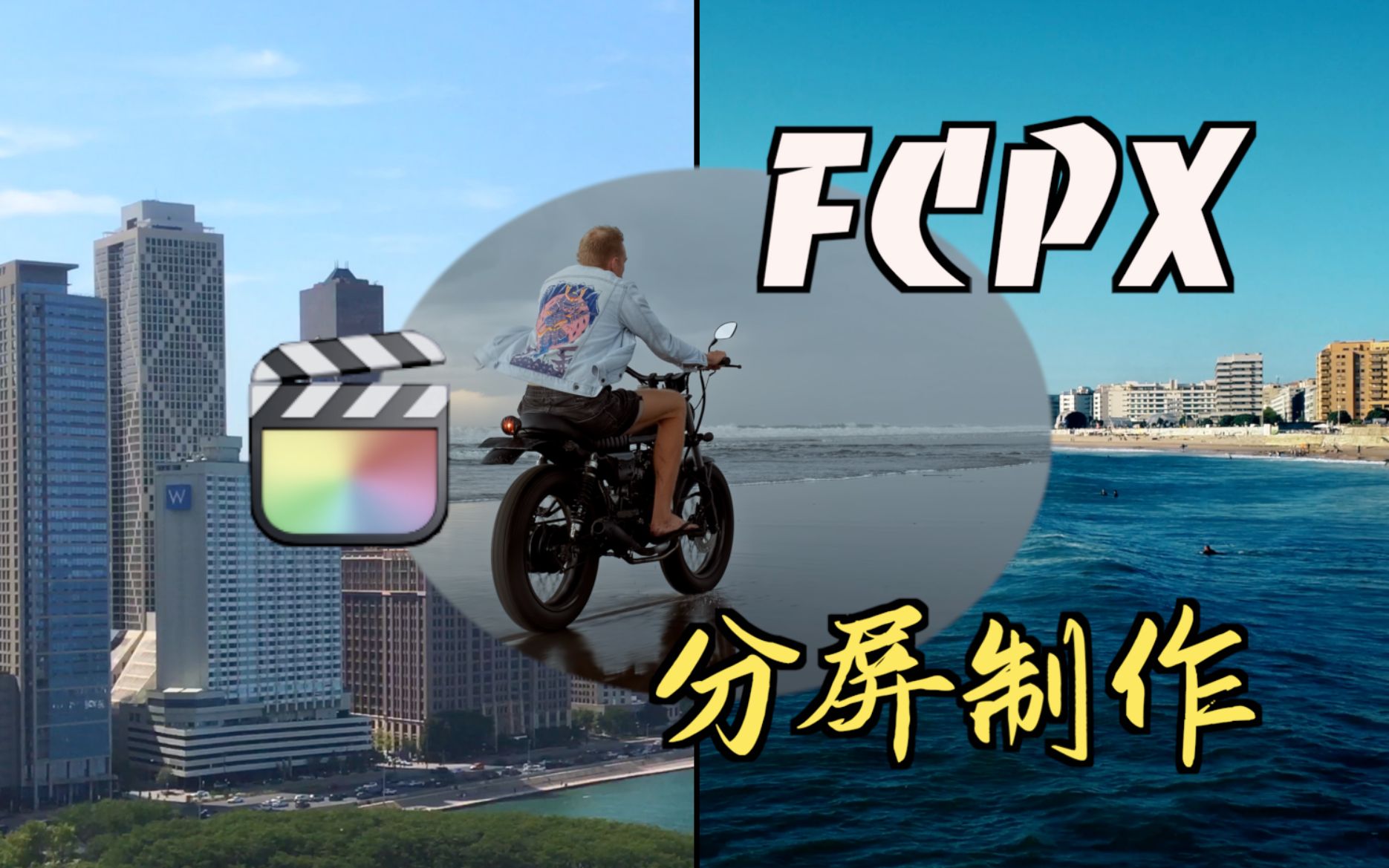 如何用FCPX制作分屏、多屏哔哩哔哩bilibili