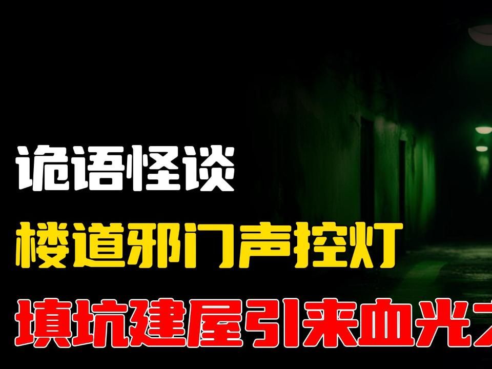 楼道邪门声控灯丨填坑建屋引来血光之灾丨奇闻异事丨民间故事丨恐怖故事丨鬼怪故事丨灵异事件丨睡前故事丨哔哩哔哩bilibili