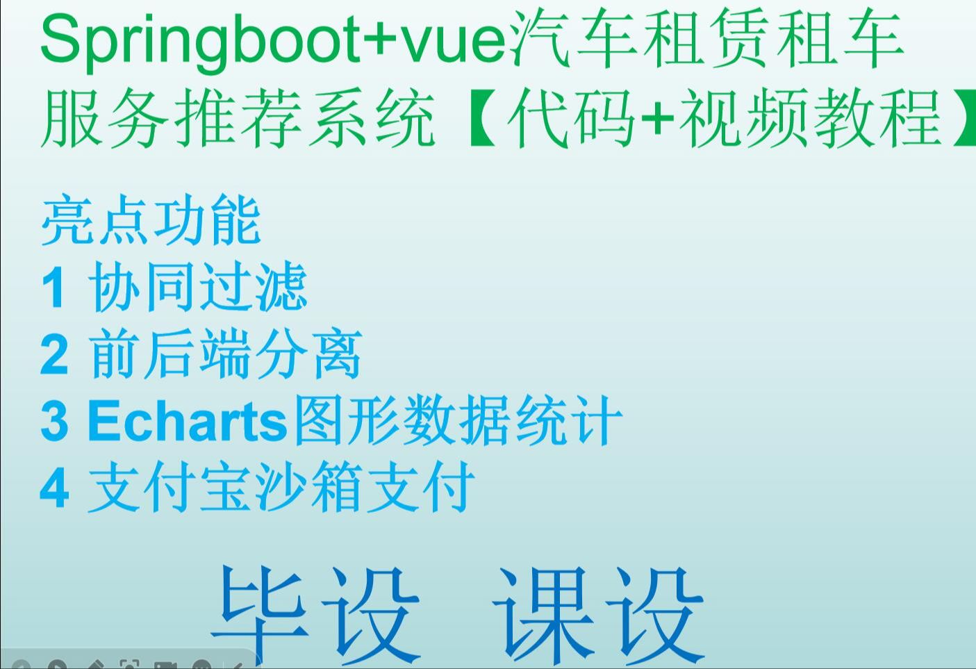 全套视频教程 汽车租赁租车推荐系统Springbootvue协同过滤前后端分离(用户,多商户,管理员) 全套代码 全套论文哔哩哔哩bilibili