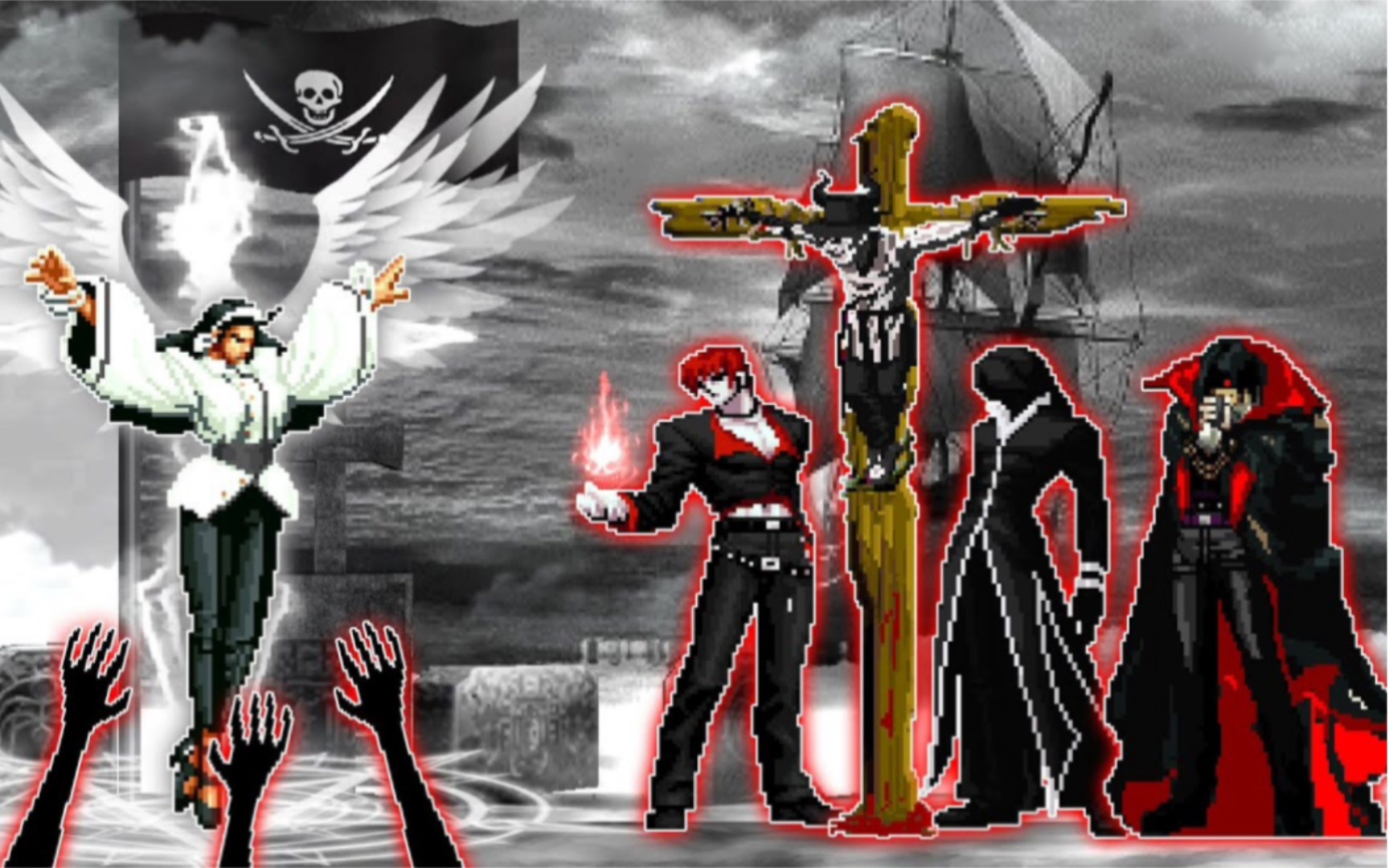 拳皇mugen 好凶残的恶魔吸血鬼 黑化神乐第一次感到束手无策!