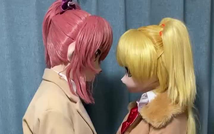 姐妹一起玩kigurumi双层面具新kig视频667