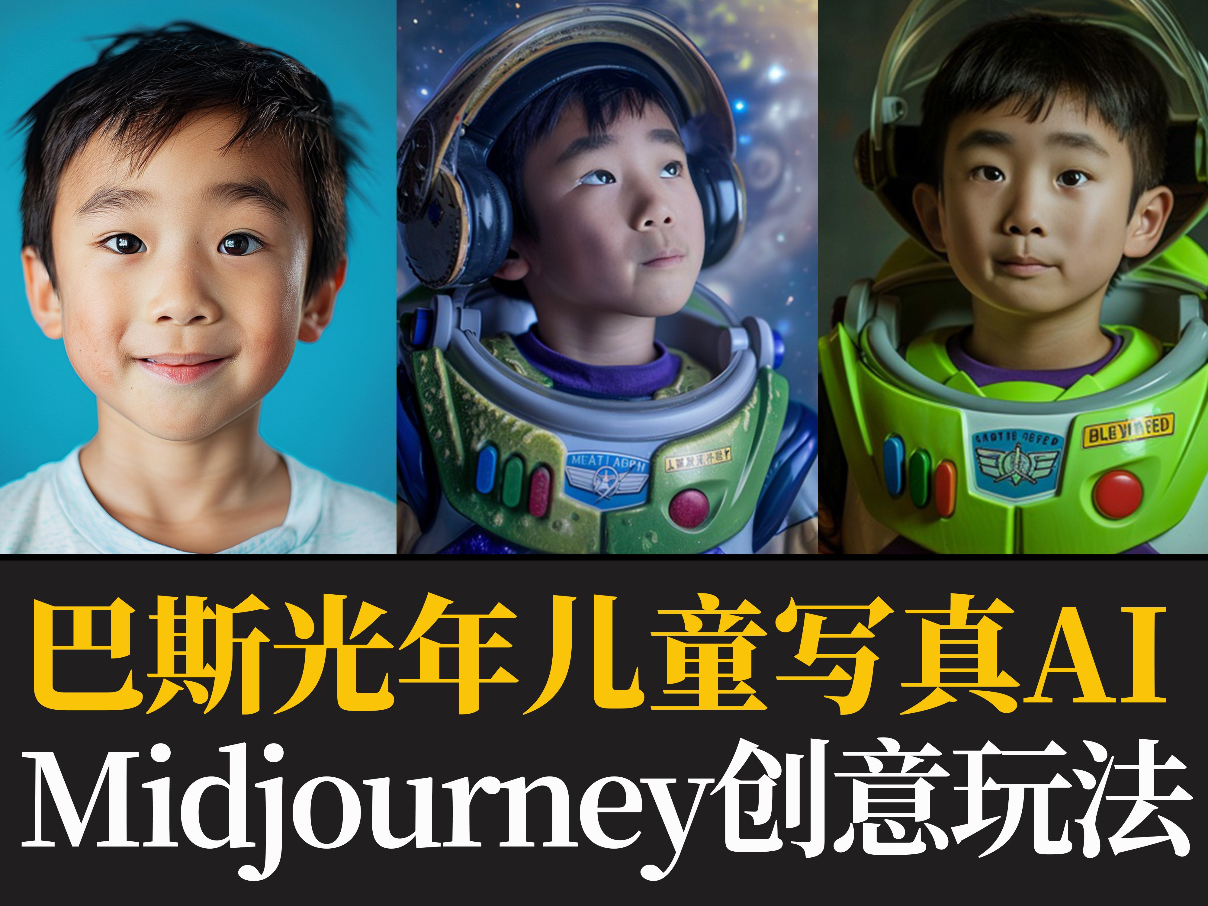 Midjourney创意玩法!巴斯光年儿童写真制作!哔哩哔哩bilibili