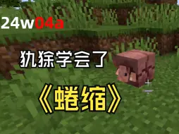 Download Video: Minecraft测试版24w04a犰狳会蜷缩了，望众知