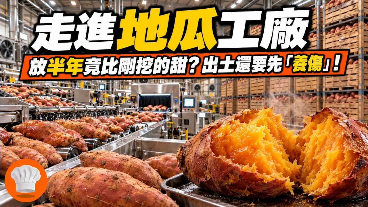 【美食文化】你买的地瓜，竟可能是去年挖的！走进美国地瓜工厂，看番薯如何先「养伤」、再储藏长达一年，为何放过反而更甜？农业机械这么先进，收成却还要靠人手一颗颗捡？