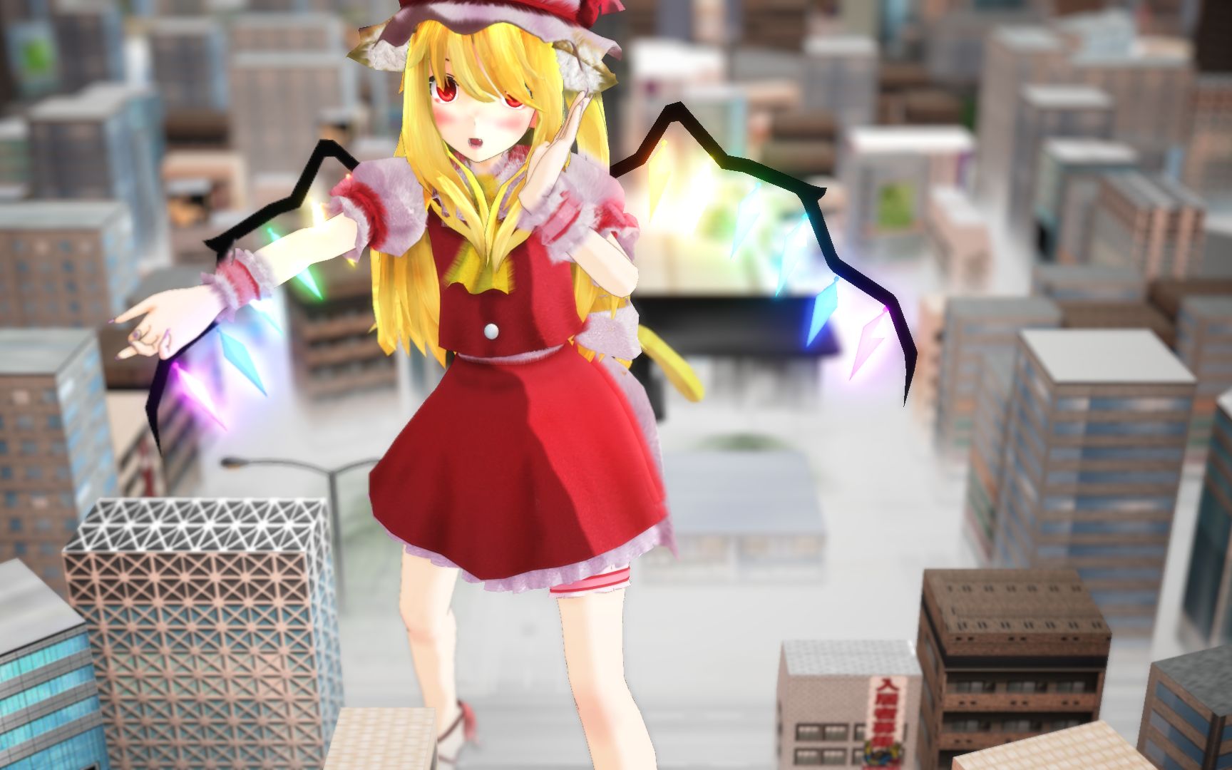 【mmd】darling dance【长长的头发,略显成熟的芙兰】巨大的少女