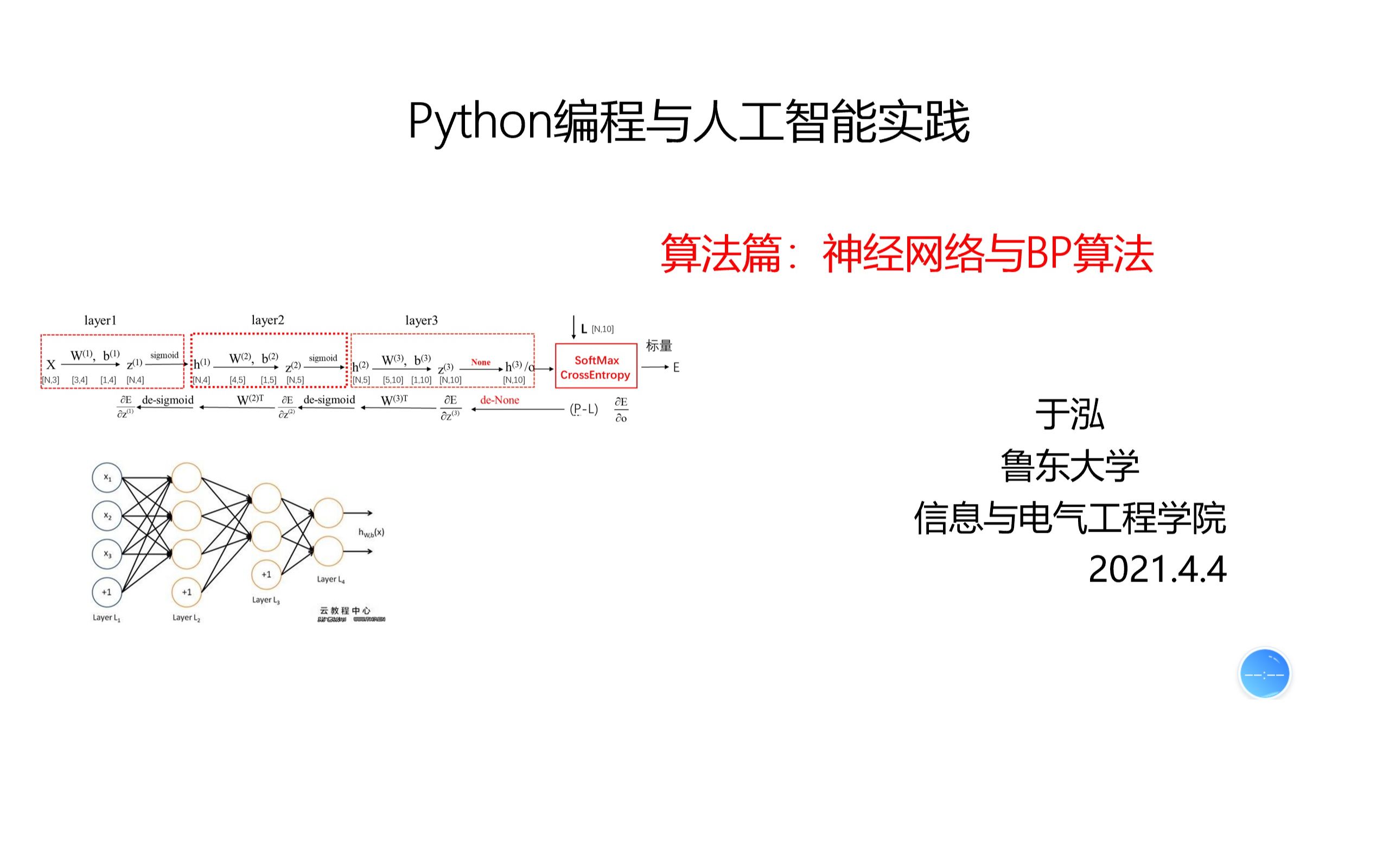 Python与人工智能BP神经网络原理与实现哔哩哔哩bilibili