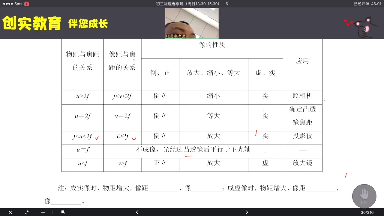 初三物理 凸透镜成像焦距物距像距之间的关系哔哩哔哩bilibili