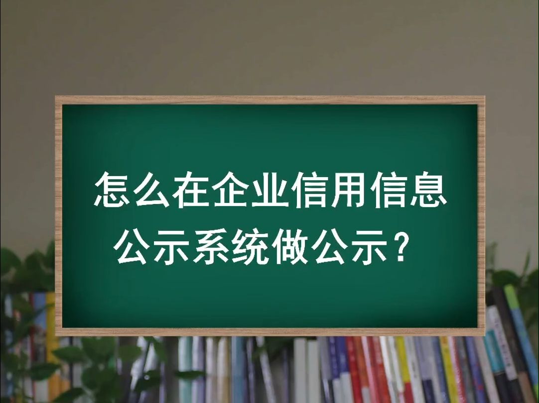 怎么在企业信用信息公示系统做公示?哔哩哔哩bilibili