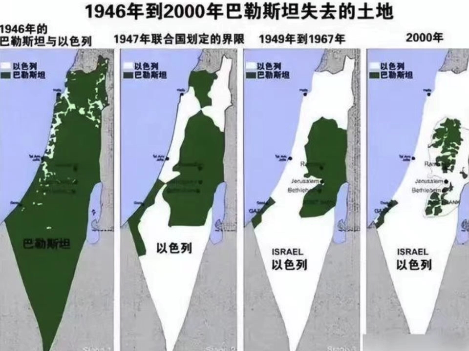 1967年巴勒斯坦版图图片