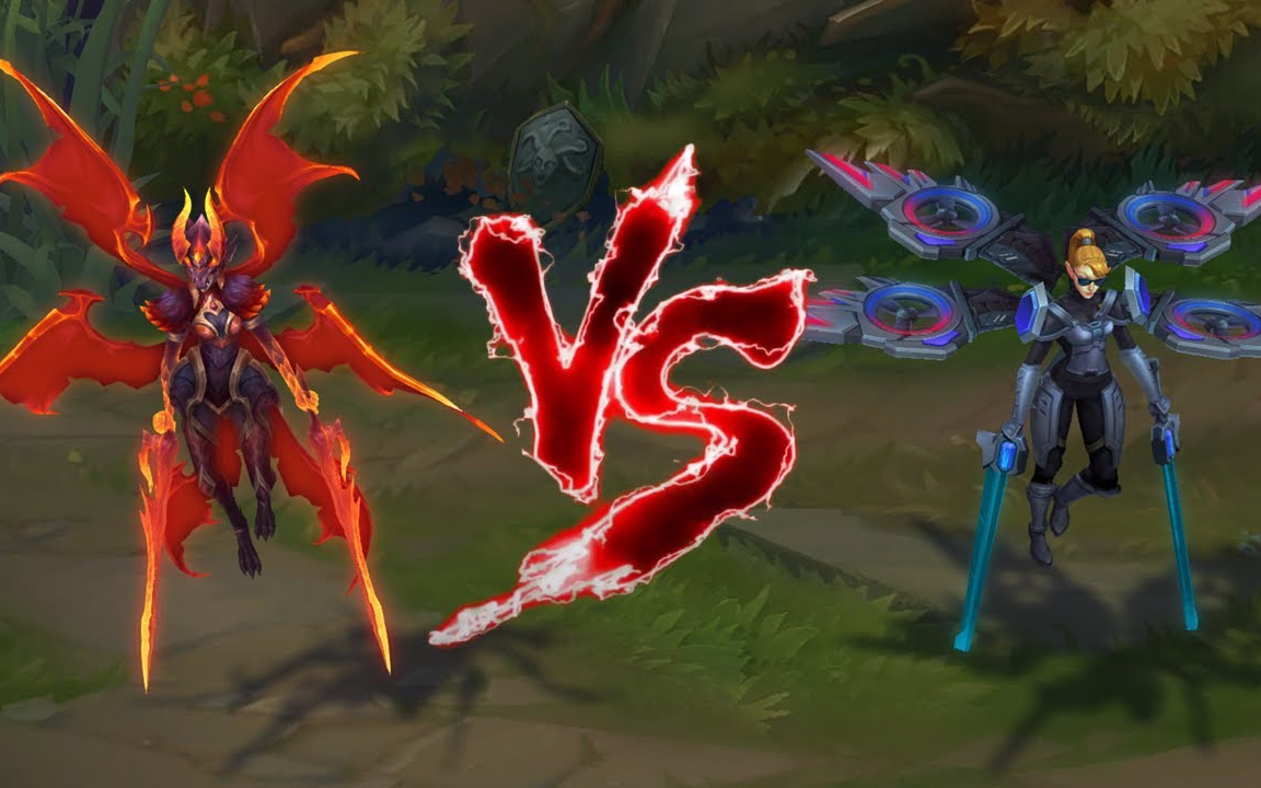 【英雄联盟】屠龙勇士 凯尔与防爆天使 凯尔皮肤对比