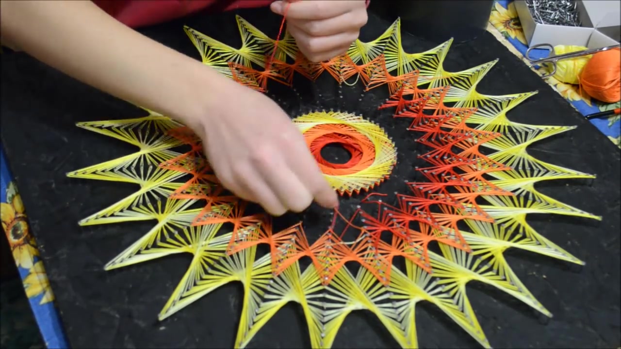 绕线的艺术教程How to make string art-哔哩哔哩