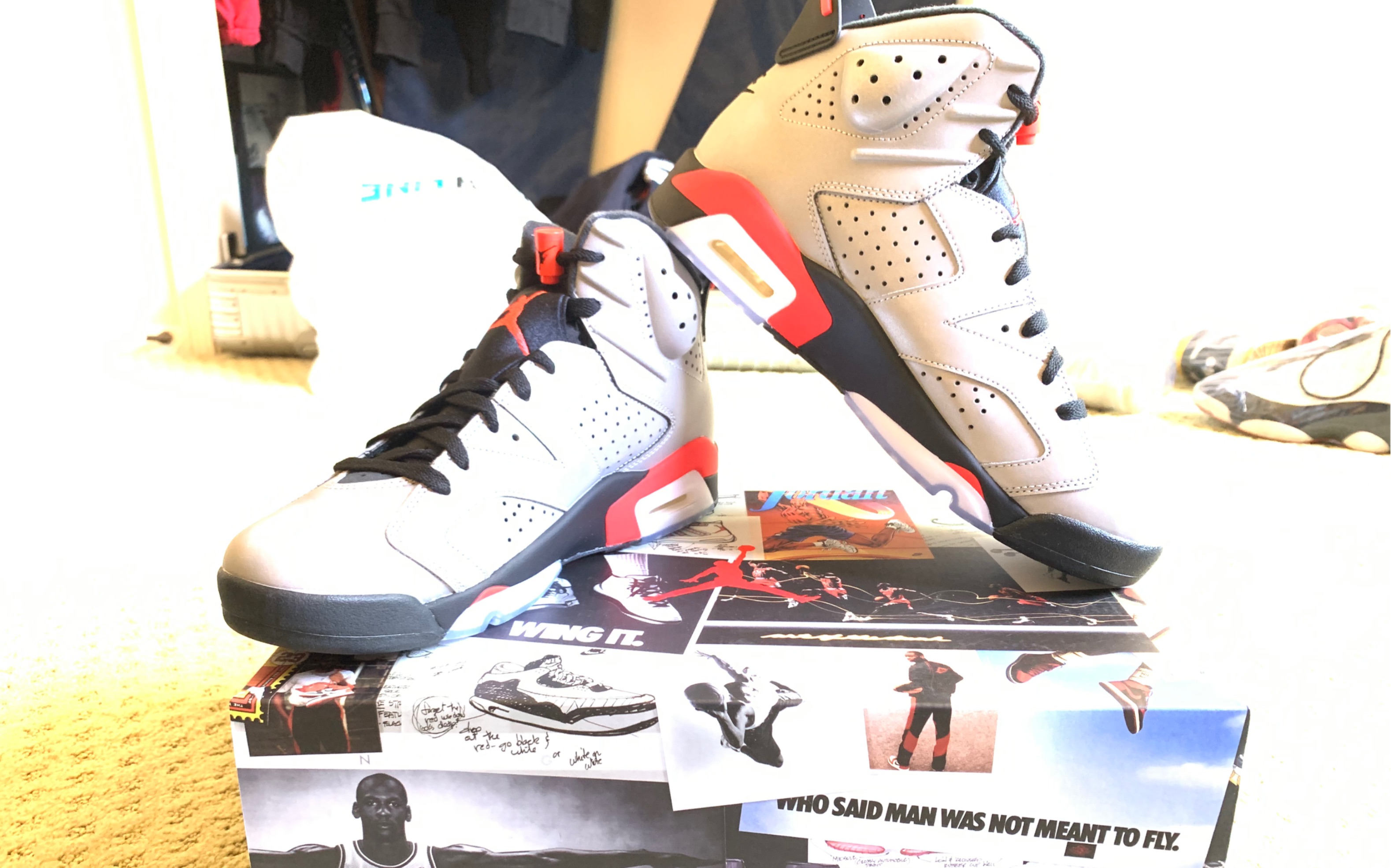 airjordan6aj6反射银银灰3m反光篮球鞋ci4072001开箱评测