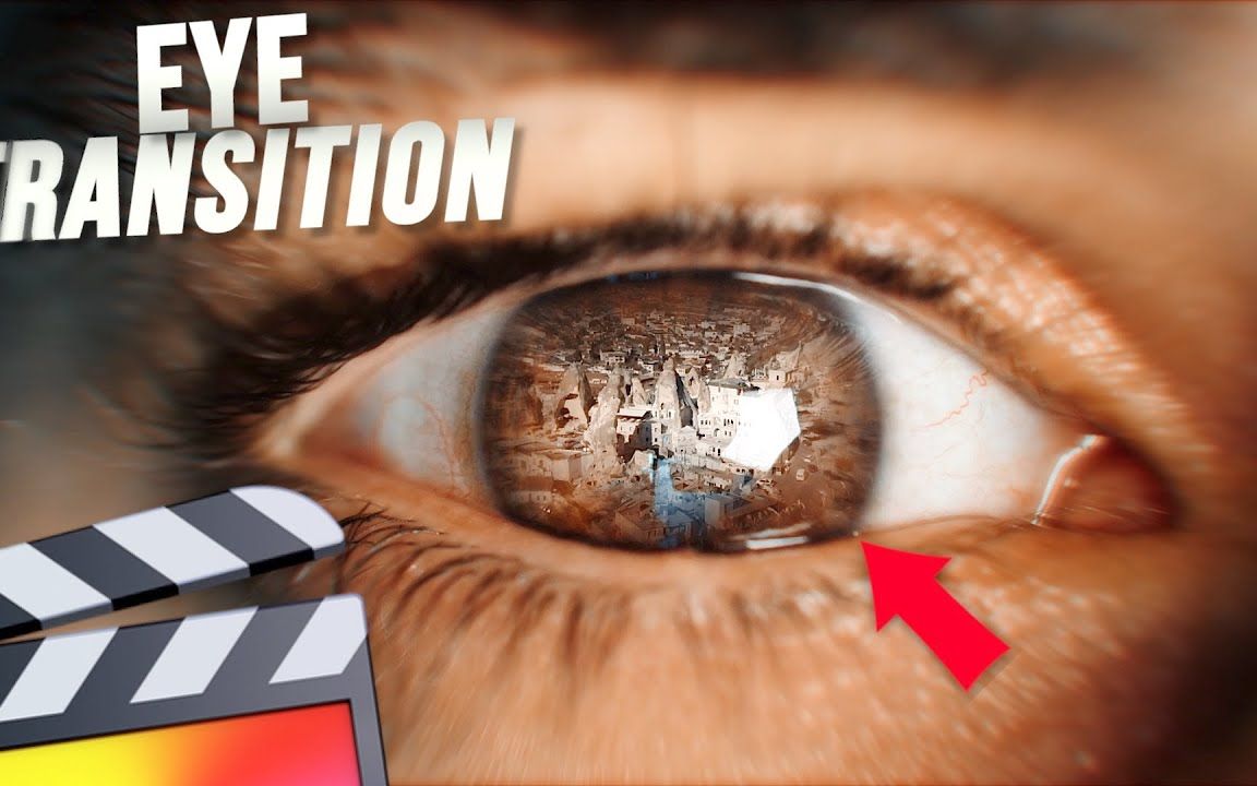 final cut pro中的史诗级炫酷眼睛过渡转场效果 如何在眼睛内添加视频