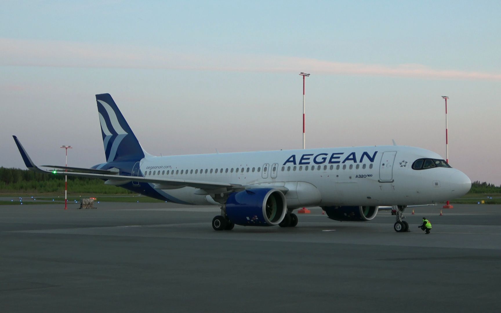 aegean a320-271n sx-nec|坦佩雷-皮尔卡拉机场|4k