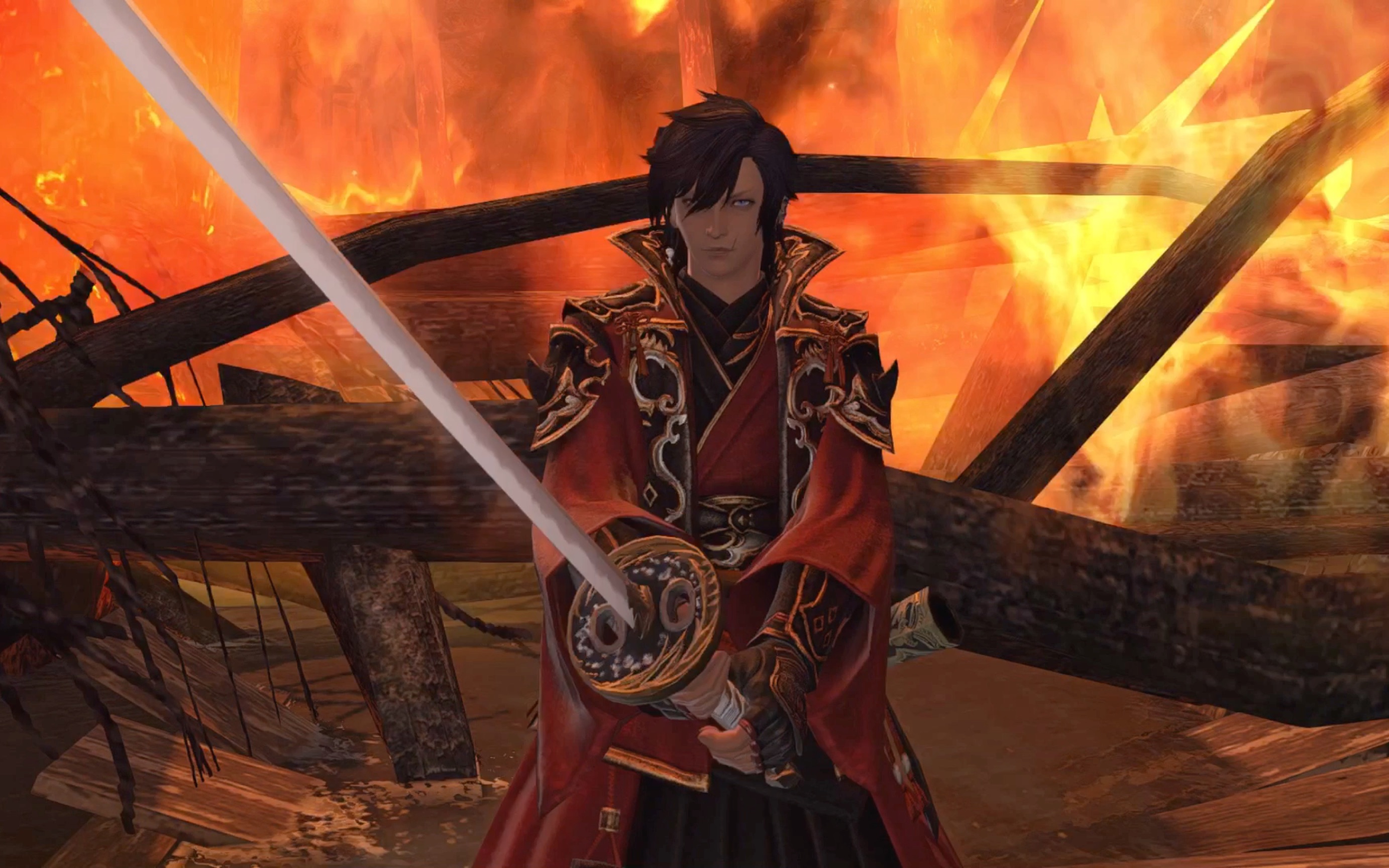 【ff14自用存档】武士回天转刀 扇形天下五剑/战士扇形超压斧