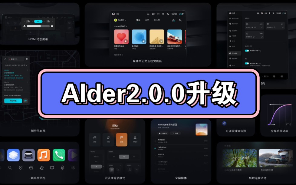 蔚来一代平台车型Alder(赤杨)2.0.0大版本OTA升级,你永远可以相信蔚来,任何时候买蔚来都能常用常新.哔哩哔哩bilibili