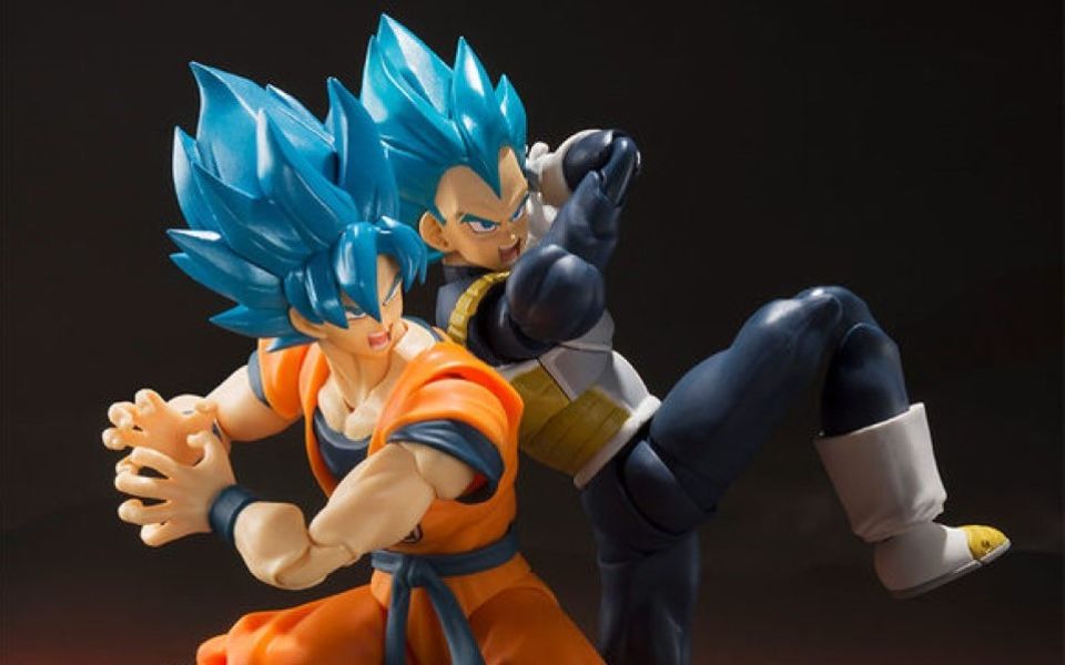 自古红蓝出cp万代魂限定shf龙珠超贝吉塔超级赛亚人蓝超级赛亚人之神