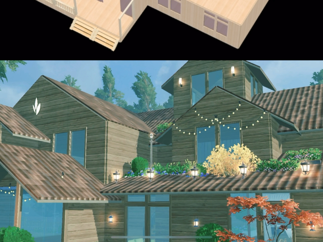 黎明觉醒生机|森系建筑「森浓有荒」蓝图教程